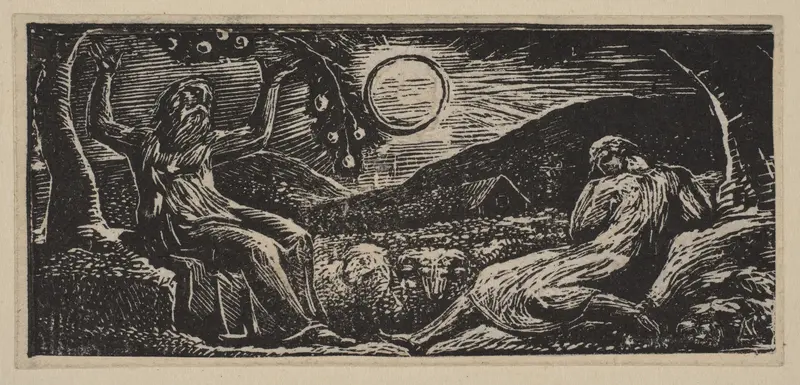 Thenot Under a Fruit Tree, from Thornton's "Pastorals of Virgil" Wall Art by William Blake - High-Resolution Digital Print