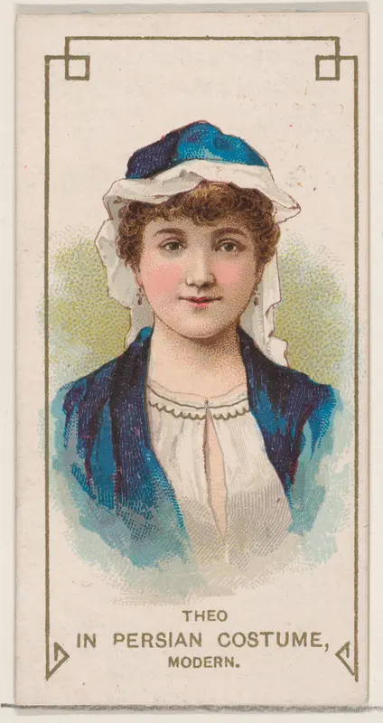 Theo in Modern Persian Costume, from the set Actors and Actresses, First Series (N70) for Duke brand cigarettes Wall Art by W. Duke, Sons & Co. - High-Resolution Digital Print