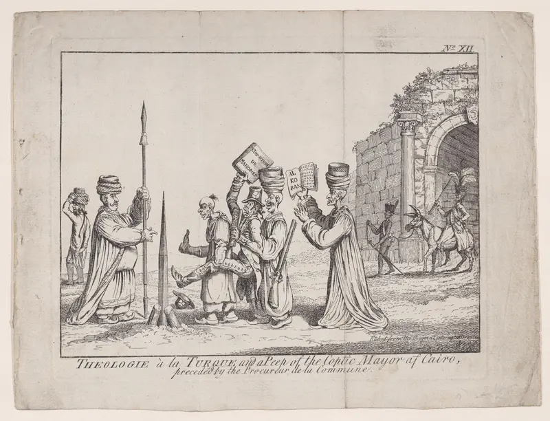 Theologie à la Turque and a Peep of the Coptic Mayor at Cairo, preceded by the Procureur de la Commune Wall Art by James Gillray - High-Resolution Digital Print