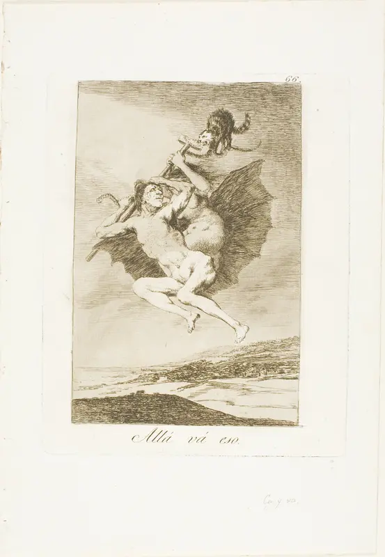 There it Goes, plate 66 from Los Caprichos
