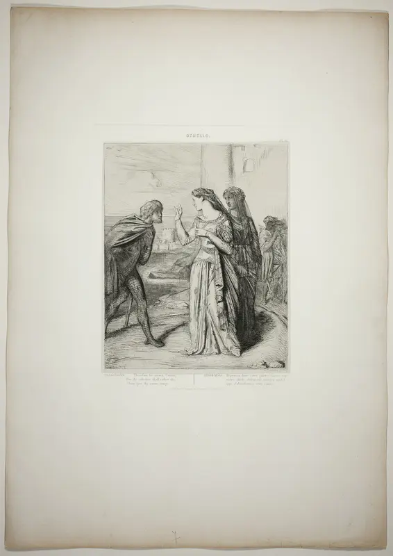 Therefore be merry, Cassio, plate six from Othello Wall Art by Théodore Chassériau - High-Resolution Digital Print