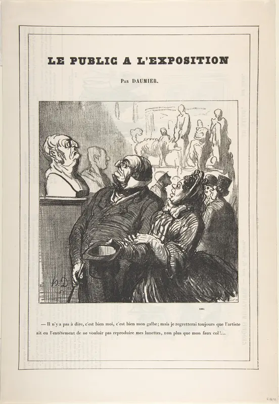 There's no denying it's me!..., from 'The public at the exhibition,' published in Le Petit Journal pour Rire, June 18, 1864 Wall Art by Honoré Daumier - High-Resolution Digital Print