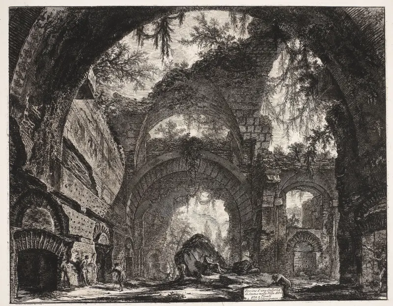 Thermen in de Villa Adriana te Tivoli Wall Art by Unknown - High-Resolution Digital Print