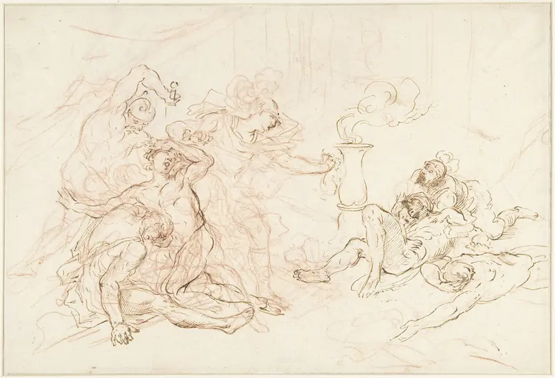 Theseus (?) doodt zijn vijanden Wall Art by Unknown - High-Resolution Digital Print