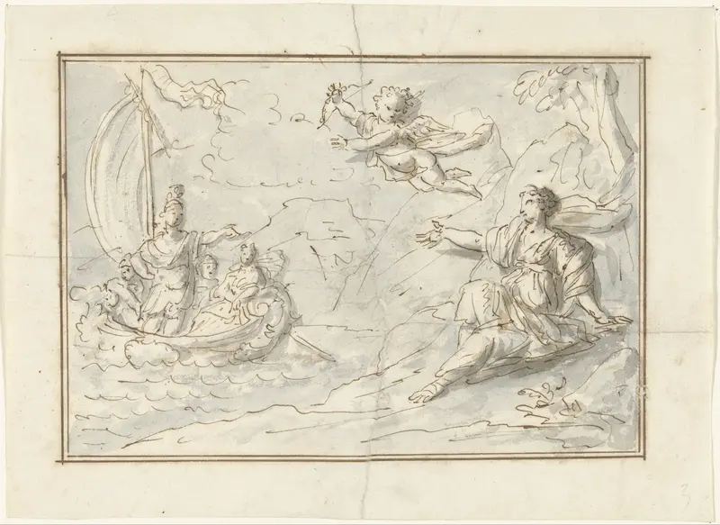 Theseus verlaat Ariadne op Naxos (?) Wall Art by Elias van Nijmegen - High-Resolution Digital Print
