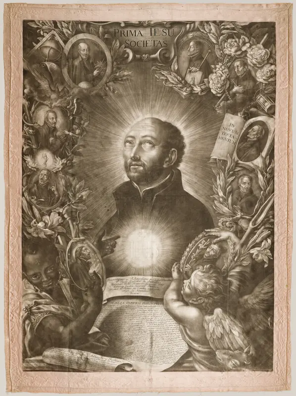 Thesis-Sheet showing Saint Ignatius of Loyola Wall Art by Christoph Elias Heiss - High-Resolution Digital Print
