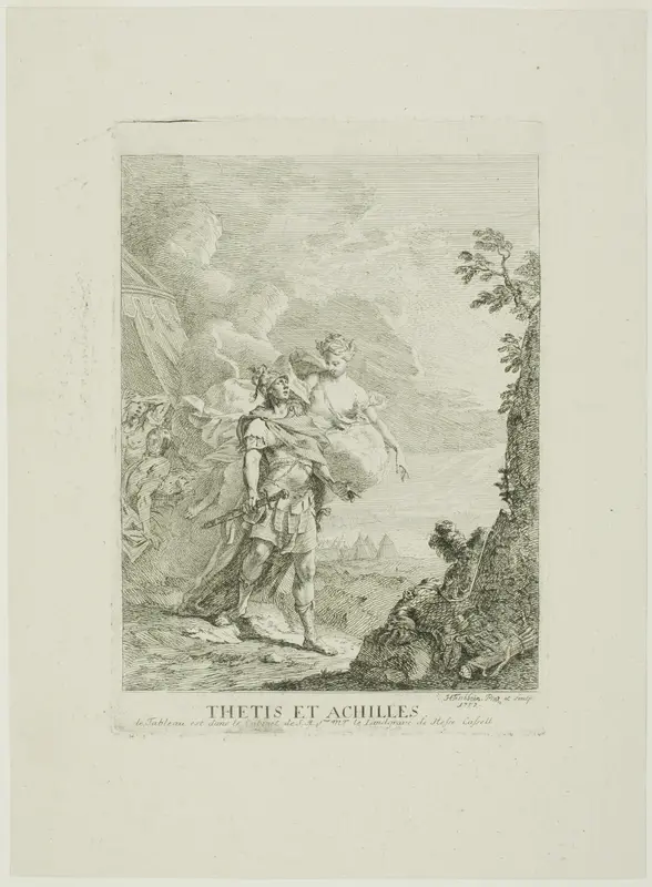 Thetis and Achilles Wall Art by Johann Heinrich Tischbein, I - High-Resolution Digital Print