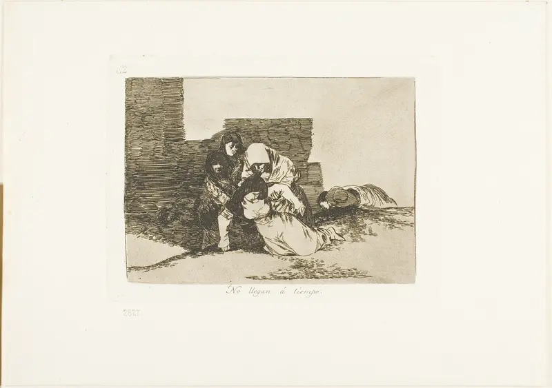 They Do Not Arrive in Time, plate 52 from The Disasters of War