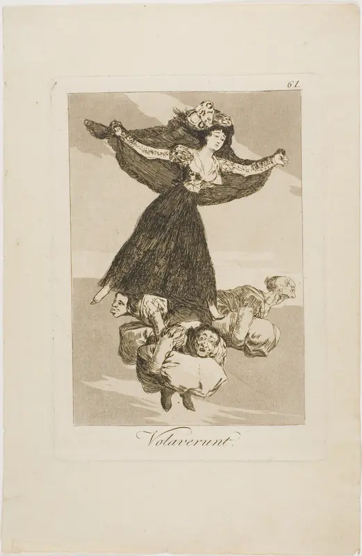 They Have Flown, plate 61 from Los Caprichos Wall Art by Francisco José de Goya y Lucientes - High-Resolution Digital Print