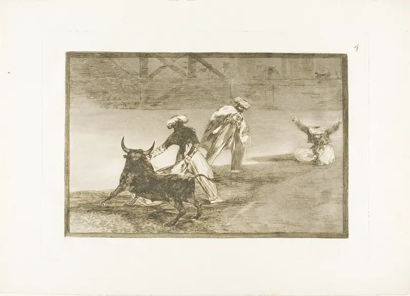 They Play Another with the Cape in an Enclosure, plate four from The Art of Bullfighting