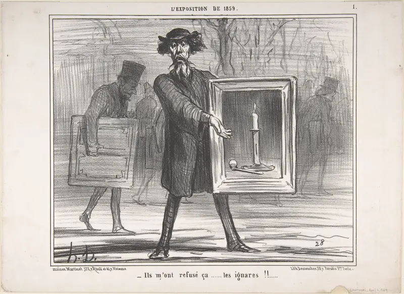 They Refused This...the Ignoramuses!! (Ils m'ont refusé ça...les ignares!!), published in Le Charivari, April 6, 1859. From the series: L'Exposition de 1859. Wall Art by Honoré Daumier - High-Resolution Digital Print