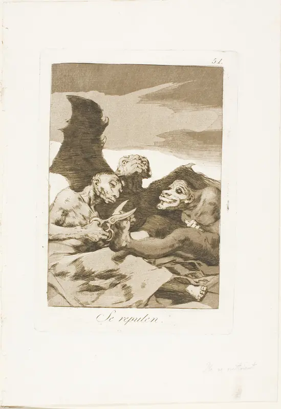 They Spruce Themselves Up, plate 51 from Los Caprichos