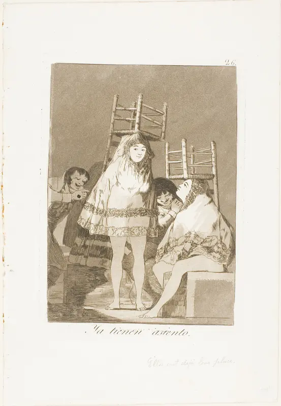 They've Already Got a Seat (i.e. bottom), plate 26 from Los Caprichos