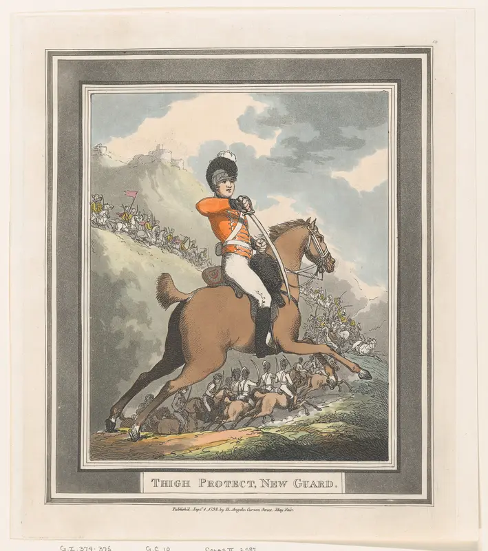 Thigh Protect, New Guard Wall Art by Thomas Rowlandson - High-Resolution Digital Print