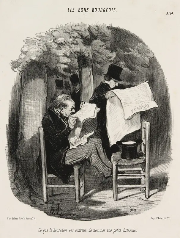 This is What a Bourgeois Considers a Small Distraction, plate 14 from Les Bons Bourgeois