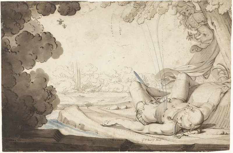Thisbe ontdekt de dode Piramus Wall Art by Unknown - High-Resolution Digital Print