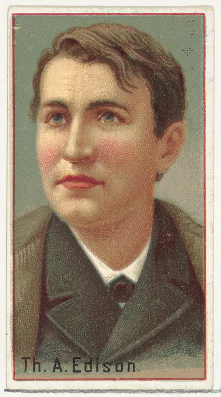 Thomas A. Edison, printer's sample for the World's Inventors souvenir album (A25) for Allen & Ginter Cigarettes by Allen & Ginter - High-Resolution Digital Print