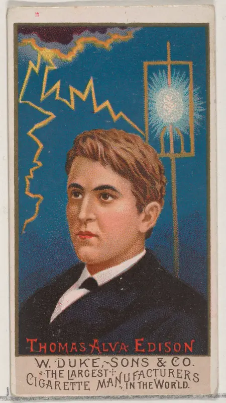 Thomas Alva Edison, from the series Great Americans (N76) for Duke brand cigarettes Wall Art by W. Duke, Sons & Co. - High-Resolution Digital Print