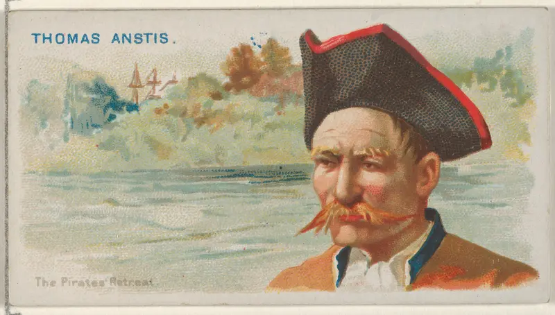 Thomas Anstis, The Pirates' Retreat, from the Pirates of the Spanish Main series (N19) for Allen & Ginter Cigarettes Wall Art by Allen & Ginter - High-Resolution Digital Print