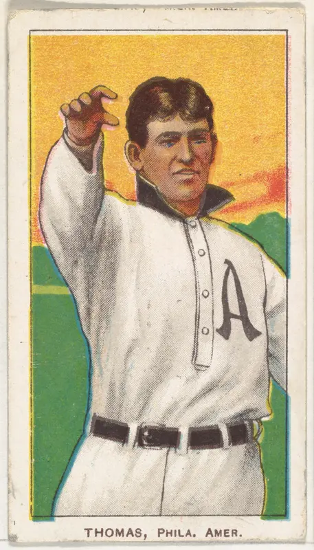 Thomas, Philadelphia, American League, from the White Border series (T206) for the American Tobacco Company Wall Art by American Tobacco Company - High-Resolution Digital Print