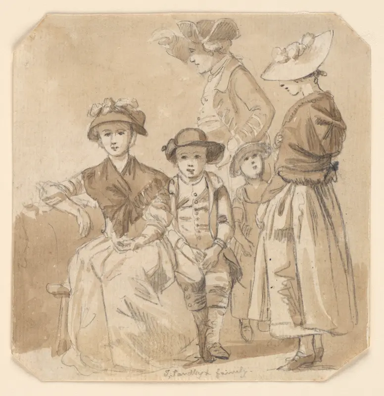 Thomas Sandby and His Family Wall Art by Paul Sandby - High-Resolution Digital Print