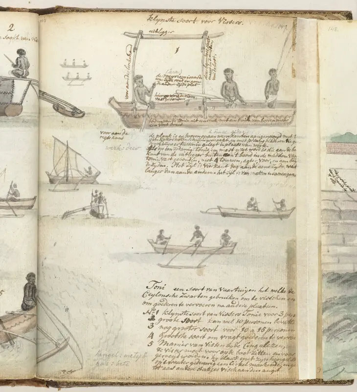 Thonies, vissersboten in de baai van Galle Wall Art by Jan Brandes - High-Resolution Digital Print