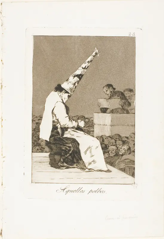 Those specks of dust, plate 23 from Los Caprichos