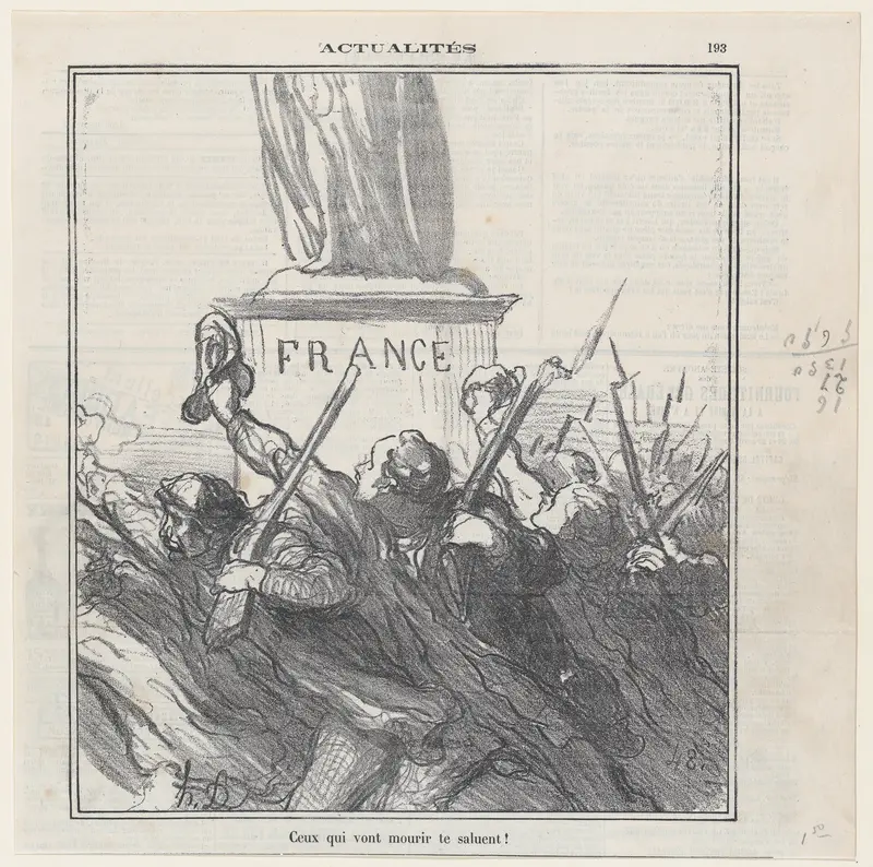 Those who are about to die, salute thee, from "News of the day" Wall Art by Honoré Daumier - High-Resolution Digital Print