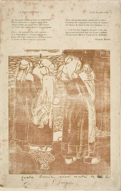 Three Breton Women with Infants Wall Art by Armand Séguin - High-Resolution Digital Print