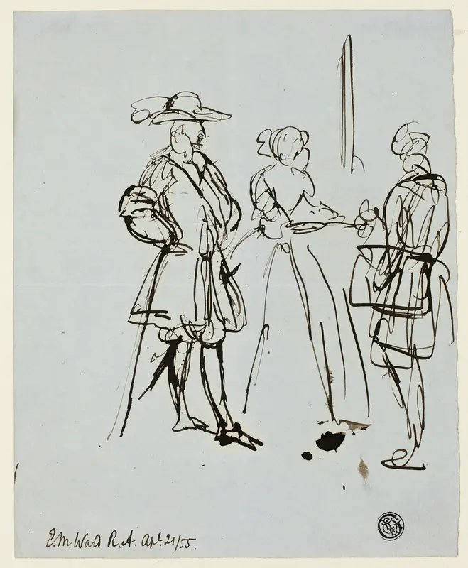 Three Figures Wall Art by Edward Matthew Ward - High-Resolution Digital Print