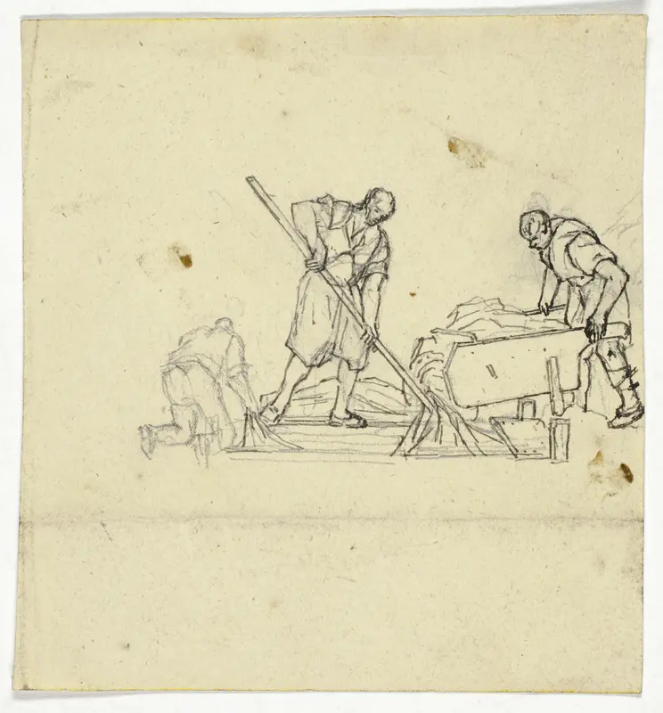 Three Laborers Wall Art by William Henry Pyne - High-Resolution Digital Print
