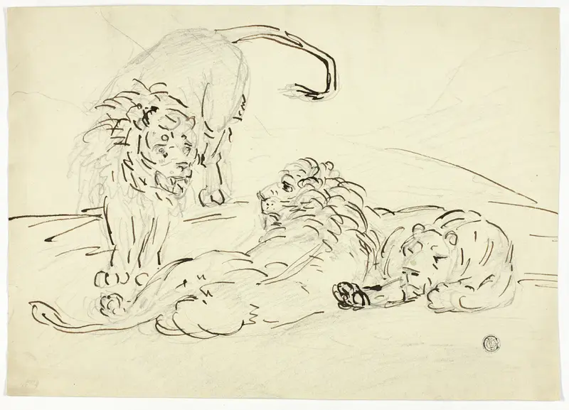 Three Lions Wall Art by Sawrey Gilpin - High-Resolution Digital Print