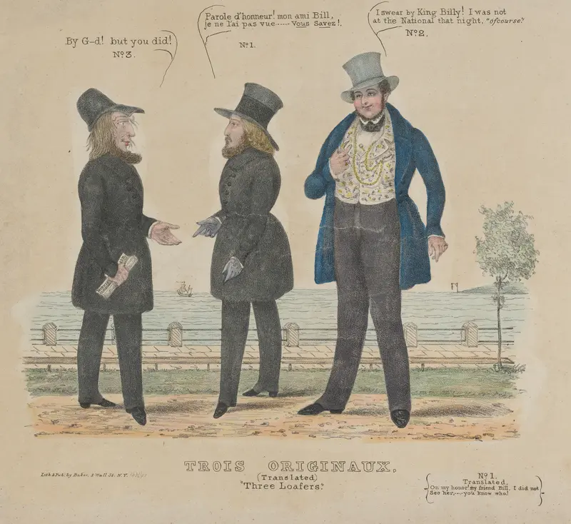 Three Loafers (Trois Originaux) Wall Art by Alfred E. Baker - High-Resolution Digital Print