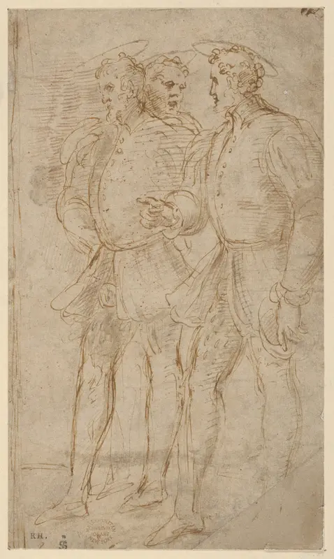Three Men Wall Art by Anonymous, Italian, Florentine, 16th century - High-Resolution Digital Print