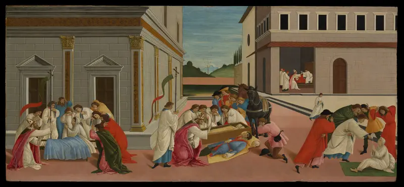 Three Miracles of Saint Zenobius Wall Art by Botticelli (Alessandro di Mariano Filipepi) - High-Resolution Digital Print