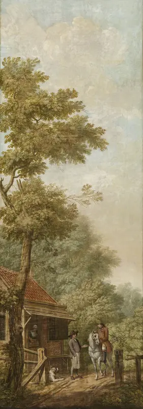 Three Painted Wall Hangings of a Dutch landscape Wall Art by Unknown - High-Resolution Digital Print