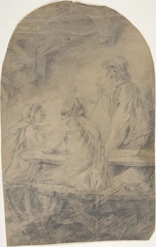 Three Peasants Wall Art by Anonymous, French, 19th century - High-Resolution Digital Print