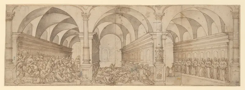 Three Scenes of the Assassination of Clerics Wall Art by Augustin Braun - High-Resolution Digital Print