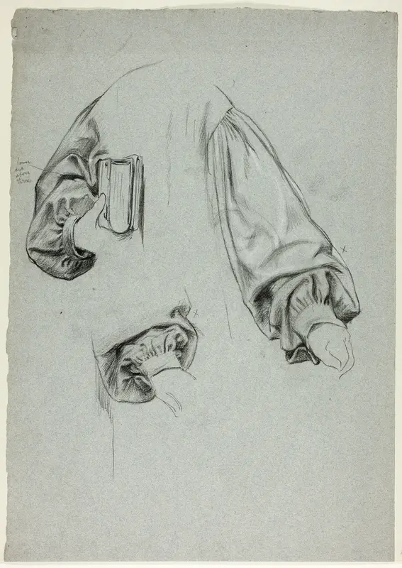 Three Sketches of Sleeves Wall Art by Henry Stacy Marks - High-Resolution Digital Print