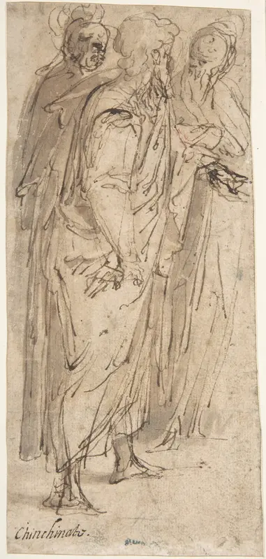 Three Standing Male Figures (recto); Two Standing Male Figures (verso) Wall Art by Romulo Cincinnato - High-Resolution Digital Print