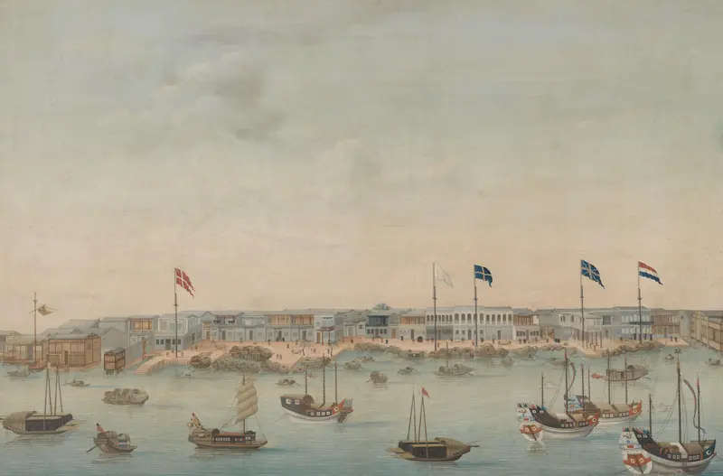 Three Views of the Pearl River: Canton, Macao, Whampoa Wall Art by anonymous - High-Resolution Digital Print