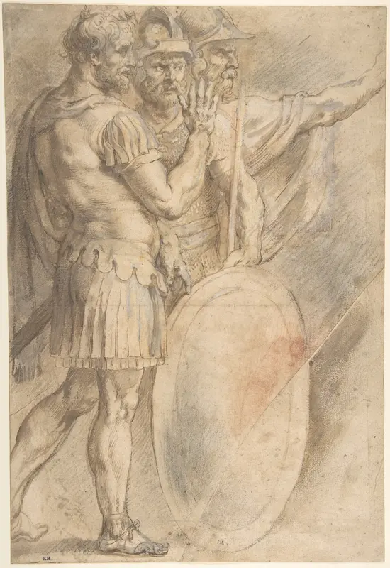 Three Warriors after Raphael Wall Art by Anonymous, Italian, 16th century - High-Resolution Digital Print