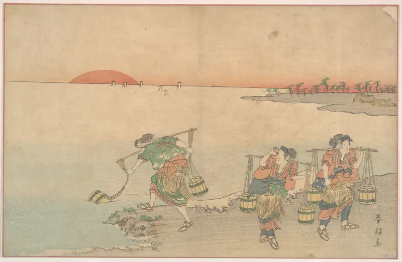 Three Water Carriers at the Shore