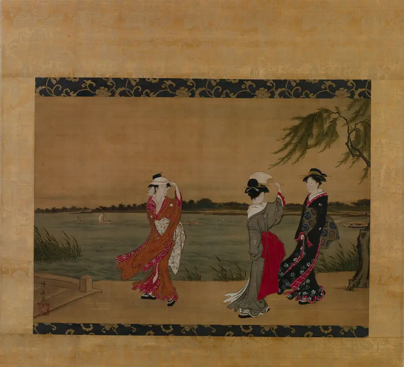 Three Women on a Riverbank