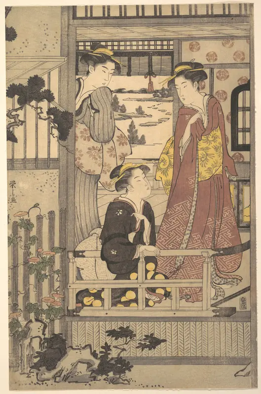 Three Women on a Veranda