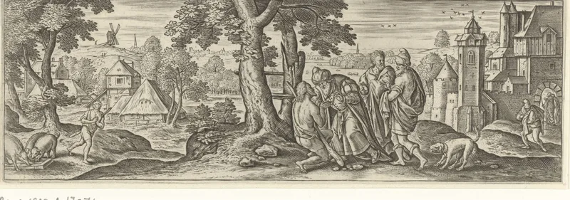 Thuiskomst van de verloren zoon Wall Art by Julius Goltzius - High-Resolution Digital Print