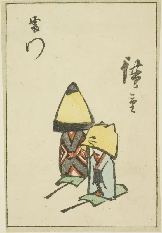Thunder Gate (Kaminarimon), section of a sheet from the series "Cutout Pictures of Famous Places in Edo (Edo meisho harimaze zue)"