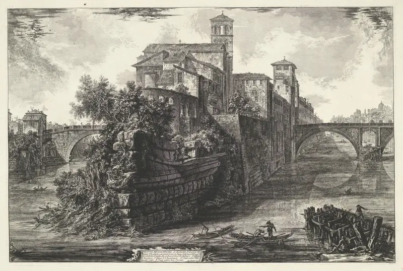 Tibereiland te Rome Wall Art by Unknown - High-Resolution Digital Print