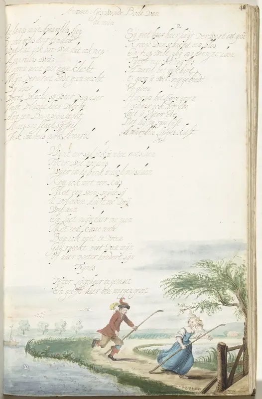 Tijter achtervolgd Amarillis Wall Art by Gesina ter Borch - High-Resolution Digital Print