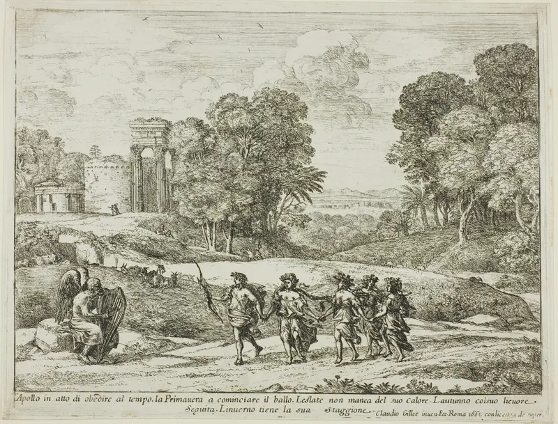 Time, Apollo and the Seasons Wall Art by Claude Lorrain - High-Resolution Digital Print